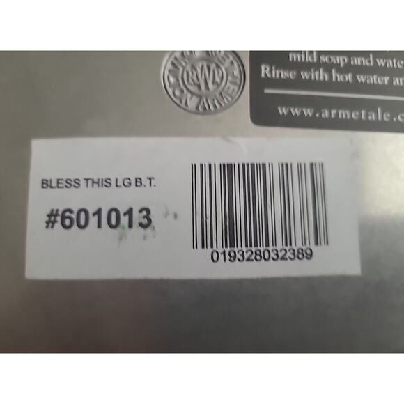 Vtg Wilton Armetale “Bless This House” Pewter Bread Warming Tray Dish Plate - Picture 5 of 8